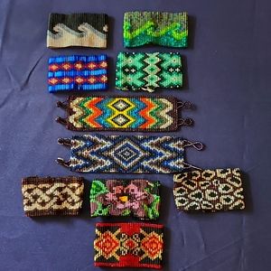 Handmade In Guatemala* Beaded Bracelets* 6" length...2 " width..